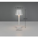 Trio TR54991177 LED asztali lámpa VIDAL  | 1W integrált LED forrás | 1x150lm | 3000K | kapcsolóval | fényerőszabályzó | Přenosné | szürke