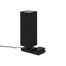 Trio R59100132 asztali lámpa töltővel Haley 1x40W | E14 - érintőkapcsoló, fekete