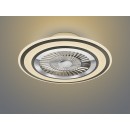 Trio R62743132 LED mennyezeti lámpa ventilátorral Flaga 1x36W | 5000lm | 3000 - 6500K - külön kapcsolók, távirányító, szabályozható, 3 sebesség, időzítő, éjszakai üzemmód, fehér, fekete