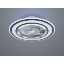 Trio R62743132 LED mennyezeti lámpa ventilátorral Flaga 1x36W | 5000lm | 3000 - 6500K - külön kapcsolók, távirányító, szabályozható, 3 sebesség, időzítő, éjszakai üzemmód, fehér, fekete