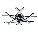 Trio TR63691132 LED mennyezetre szerelhető lámpa POLLOCK  | 33W integrált LED forrás | 1x3800lm | 3000K | fekete