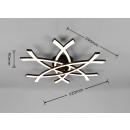 Trio TR63691132 LED mennyezetre szerelhető lámpa POLLOCK  | 33W integrált LED forrás | 1x3800lm | 3000K | fekete