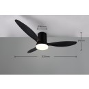 Trio R64202132 LED ventilátor világítással GOTEBORG | 20W integrált LED forrás | 2500lm | 2700-6000K | kapcsolóval | ventilátor | távirányítás