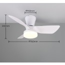 Trio R64412131 LED ventilátor világítással RANDERS | 20W integrált LED forrás | 2500lm | 2700-6000K | kapcsolóval | fényerőszabályzó | távirányítás | ventilátor