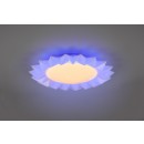 Trio R65071201 LED mennyezeti lámpa Sunflower 1x13W+1,5W | 1400lm | 2700-5500K | RGB - szabályozható, memóriafunkció, távirányító, éjszakai üzemmód, fehér