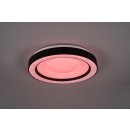 Trio R65091032 LED mennyezeti lámpa Arco 1x22W | 2500lm | 2700K-6000K | RGB - szabályozható, memóriafunkció, távirányító, éjszakai üzemmód, csillag effektus, fekete