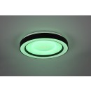 Trio R65091032 LED mennyezeti lámpa Arco 1x22W | 2500lm | 2700K-6000K | RGB - szabályozható, memóriafunkció, távirányító, éjszakai üzemmód, csillag effektus, fekete