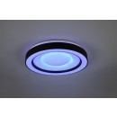 Trio R65091032 LED mennyezeti lámpa Arco 1x22W | 2500lm | 2700K-6000K | RGB - szabályozható, memóriafunkció, távirányító, éjszakai üzemmód, csillag effektus, fekete