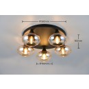 Trio TR66645013 mennyezetre szerelhető lámpa DIVINA  | 10W E14 | sárga