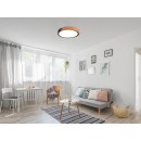 Trio R67201132 LED mennyezeti lámpa Jano 1x20W | 2400lm | 3000K - 3 fázisú fényerő-szabályozás, fekete, fa