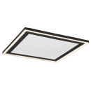 Trio R67214332 LED mennyezeti lámpa Carus 1x20W+9W | 3100lm+1400lm | 3000K - külön kapcsolók, fekete