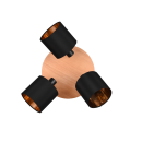 Trio R81333930 mennyezetre szerelhető lámpa Tommy 3x28W | E14 - fekete, fa