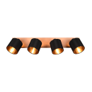 Trio R81334030 mennyezetre szerelhető lámpa Tommy 4x28W | E14 - fekete, fa
