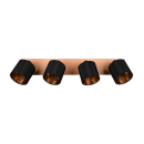 Trio R81334030 mennyezetre szerelhető lámpa Tommy 4x28W | E14 - fekete, fa