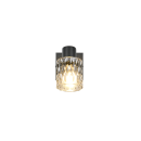 Trio TR86421732 fali spotlámpa JACK  | 10W E27 | kapcsolóval | fekete | füstös
