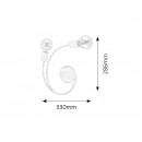 RABALUX 2094 Carly fali lámpa fekete LED E27 2x15W