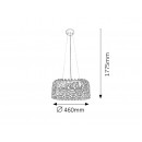 RABALUX 2162 Alessandra függőlámpa fehér E27 2x60W