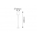 RABALUX 2529 Monica textil állólámpa E27 60W fehér/króm