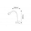 RABALUX 4198 Jeff csíptetős lámpa beépített LED 4,5W bordó 3000K