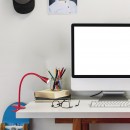 RABALUX 4198 Jeff csíptetős lámpa beépített LED 4,5W bordó 3000K