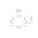 Rabalux 5565 LED mennyezetre vagy falra szerelhető spotlámpa Karen 2x4W | 560lm | 3000K