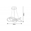 Rabalux 5692 LED függő mennyezeti lámpa Ambrosio 40W|3000K - barna