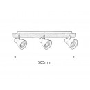 RABALUX 5904 Mac spotlámpa GU10 3x35W fekete/bükk