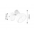 RABALUX 5943 Holly spotlámpa E14 1x40W fehér / bükk