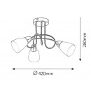 RABALUX 6078 Polla mennyezeti lámpa 3xE14 New 2014