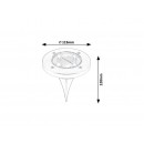 Rabalux 7975 LED kültéri napelemes lámpa 1x0,24W | 3000K | IP44 - leszúrható, fekete