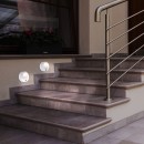 Rabalux 7980 LED kültéri ​​fali lámpa érzékelővel Amarillo 1x1,5W | 50lm | 3000K | 3xAA | IP44 - fehér