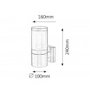 Rabalux 8166 Atlanta kültéri fali lámpa E-27 1x max. 60W