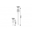 Rabalux 8946 LED kert ​lámpa Flamenco 1x5W | 6lm | 1500-1900K | IP65 - USB, kapcsoló a házon, fekete