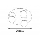 Rabalux 98002113 LED mennyezeti lámpa fürdőszobába Becca 3x28W|G9|IP44