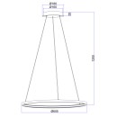 Globo 67192-29B LED mennyezeti függőlámpa Ralph 1x29W | 1250lm | 3000K - állítható magasságú, fekete, opál