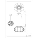 Globo 15946B LED mennyezeti függőlámpa RIBBON  | 40W integrált LED forrás | 2680lm | 3000K