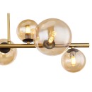 Globo 56135-9D LED mennyezetre szerelhető lámpa Riha 9x3W | G9 | 720lm | 3000K - fekete, sárgaréz, borostyán