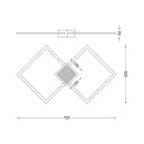 Zuma Line 003064-026805 LED mennyezetre szerelhető lámpa HEX integrált LED forrás