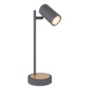 Globo 57910TG asztali lámpa Robby 1x5W | GU10 - fekete, fa