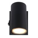 Globo 57911-1B fali lámpa Robby 1x25W | GU10 - kapcsoló a lámpatesten, fekete