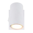 Globo 57911-1W fali lámpa Robby 1x25W | GU10 - kapcsoló a lámpatesten, fehér