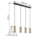 Globo 57911-4HM függőlámpa Robby 4x35W | GU10 - fekete, sárgaréz