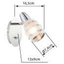 Globo 54985-1 Roy fali spotlámpa 1x40W | E14 - szatén üveg, króm