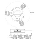 Globo 54985-3 mennyezetre szerelhető lámpa Roy 3x40W | E14 - szatén üveg, króm