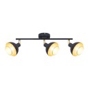 Italux SPL-27357-3-BK-GD mennyezeti spotlámpa Savio | 3x40W E27
