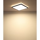 Globo 41563-18B LED mennyezeti lámpa Sapana 1x18W | 1500lm | 3000K | IP44 - switchdimmer, memória funkció, fekete, opál