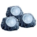 Globo 3302-3 LED napelemes kerti állólámpa Solar 3x0,06W | IP44 - 3 db-os készlet, szürke
