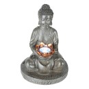 Globo 33144 LED napelemes díszlámpa - Buddha tállal 1x0,06W | 2700K | IP44 - szürke