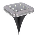 Globo 33414Q-2 LED kültéri napelemes lámpa 8x0,1W | 6000K | IP44 - 2 db-os készlet, fekete