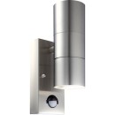 Globo 3201-2SL kültéri fali lámpa Style mozgásérzékelővel 2x5W | GU10 LED | 210lm | 3000K - izzókkal, rozsdamentes acél